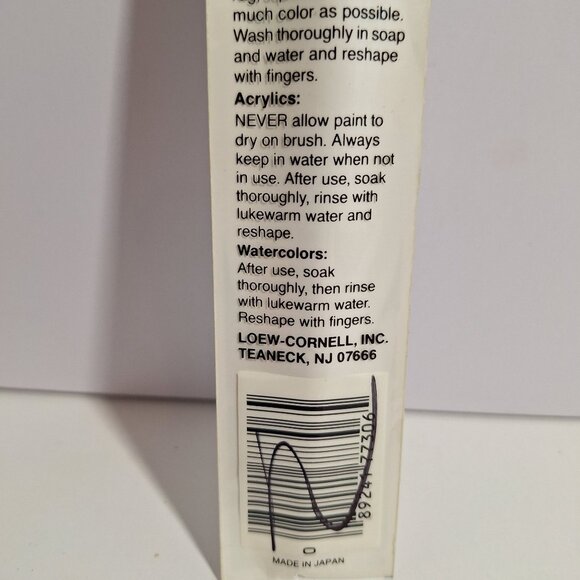 Vintage Loew Cornell 7300 Size 6 Flat Shader Synthetic Hair Brush All Media New - Picture 8 of 8